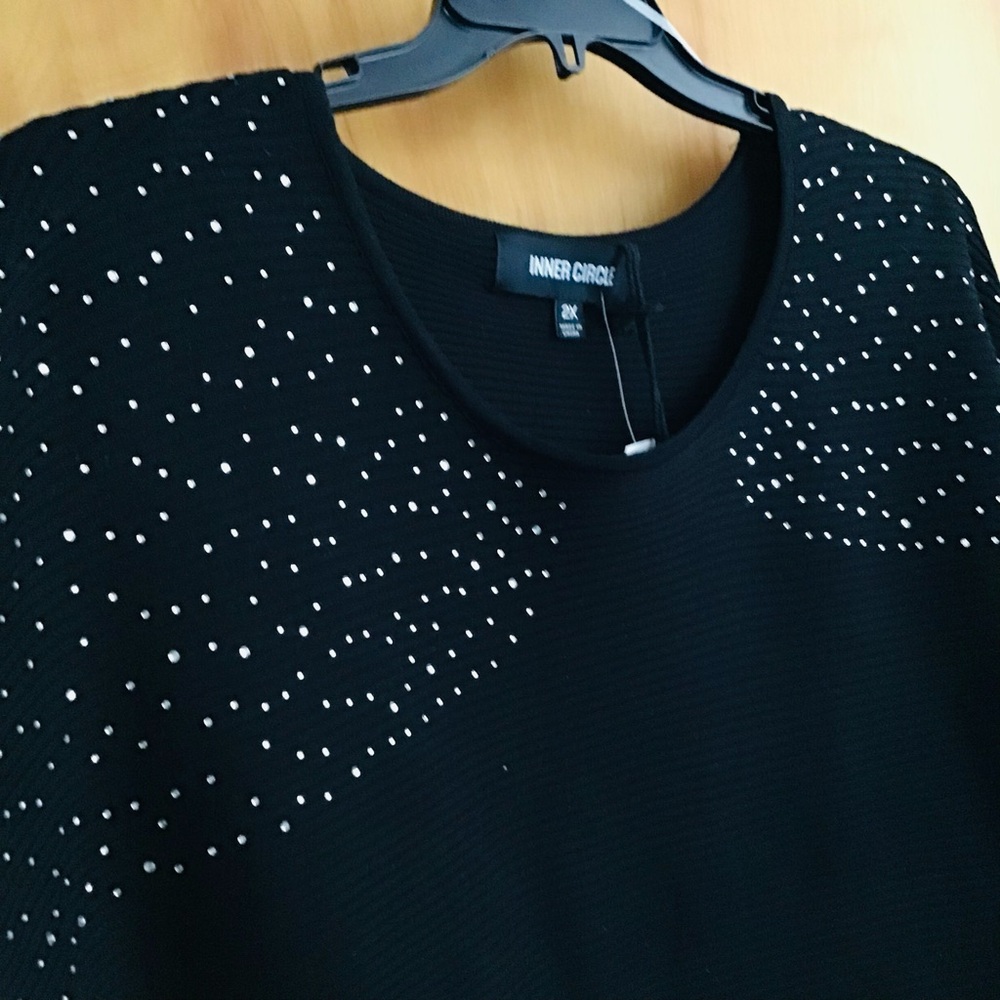 Inner Circle Black Studded Sweater Top